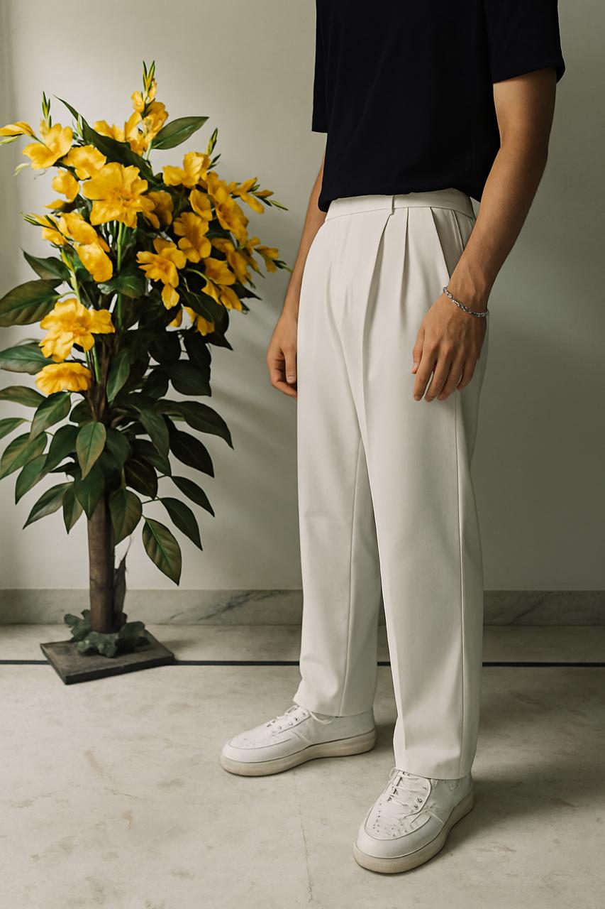 Light beige korean pants