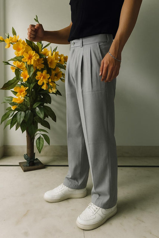 Silver Korean Pants