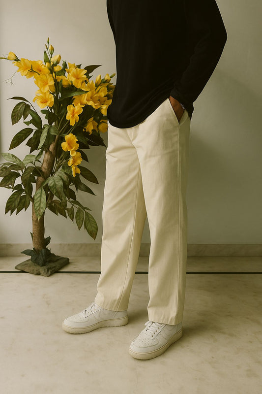 Beige Linen Pants